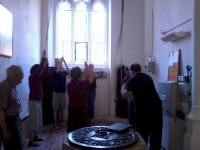Ringing at Little Eversden on Rambling Ringers Tour.