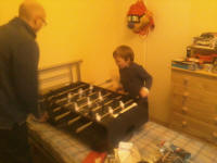 Unky Chris and Henry playing table football at Mason's party. Unky Chris and Henry playing table football at Mason's party.