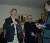Presentation to Mike Whitby. Click for a bigger picture. Presentation to Mike Whitby.