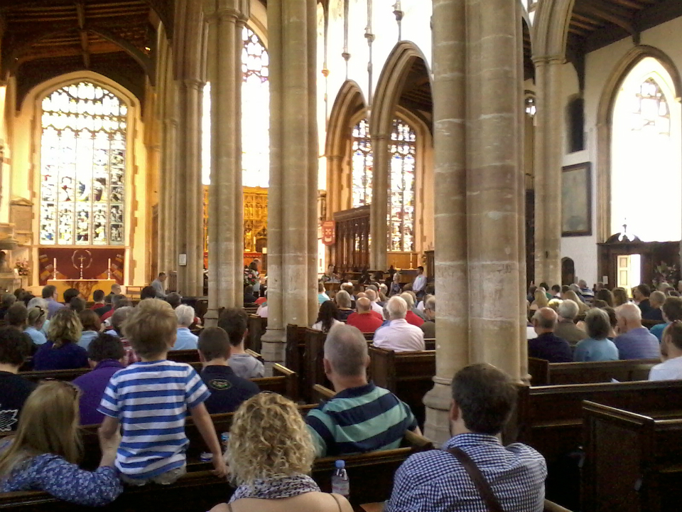 Gathered in St Peter Mancroft church for the draw.