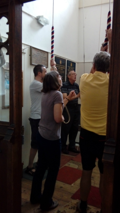 Ringing at Otley for the South-East District Practice, complete with tea and cake!