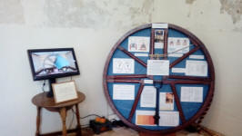 The exhibition at Pettistree Open Tower Morning.