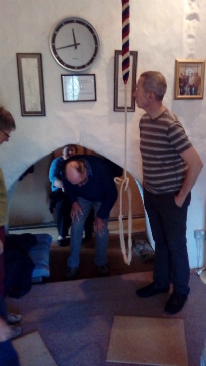 The entrance into Metfield's ringing chamber.