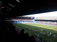 Teams coming out at Portman Road, Ipswich Town vs Reading.