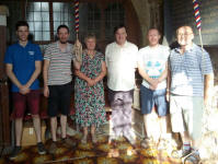 Team 5 at Cheriton Bishop – l to r ; Alex Riley, Chris Woodcock, Bryony Dorrington, Richard Dorrington, Richard Munnings & Geoff Wells. (Susannah Scruffington-Smythe)