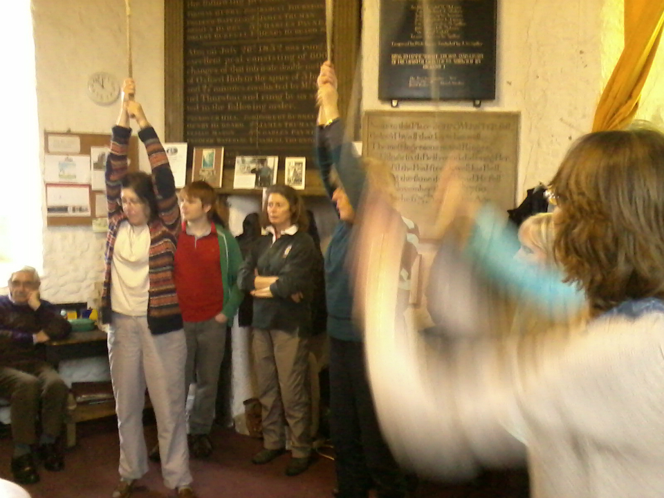 Ringing at St Giles in Norwich on the South-East District Outing.