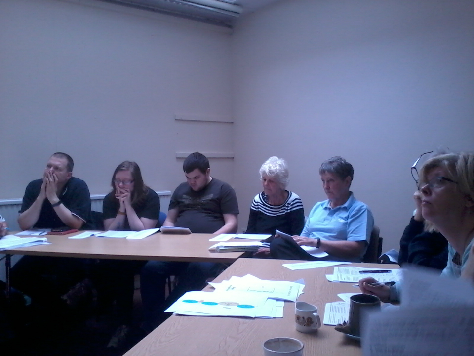 The theory session on the South-East District Stedman Triples Course at La Tour Cycle Cafe.