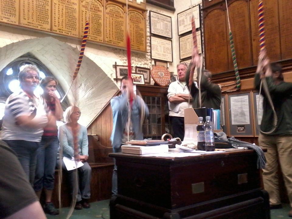 The practical session on the South-East District Stedman Triples Course at La Tour Cycle Cafe.