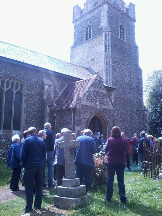 Gathered round for the draw for the SE District Striking Competition at Bredfield.