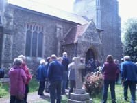 Gathered round for the draw for the SE District Striking Competition at Bredfield.
