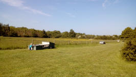 Our view from the front of our tent at breakfast this morning.