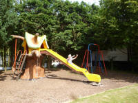 Mike Burn being a big kid at the playground at The Crown in Thorpe-le-Soken. Mike Burn being a big kid at the playground at The Crown in Thorpe-le-Soken.