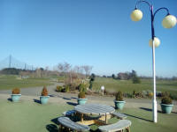 The scene at Ufford Park Hotel as viewed from our table this afternoon. Believe it or not, the tower of Ufford church is on the horizon!