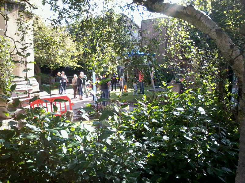 The Vestey Ring outside St Mary-le-Tower for the Tower Open Day.