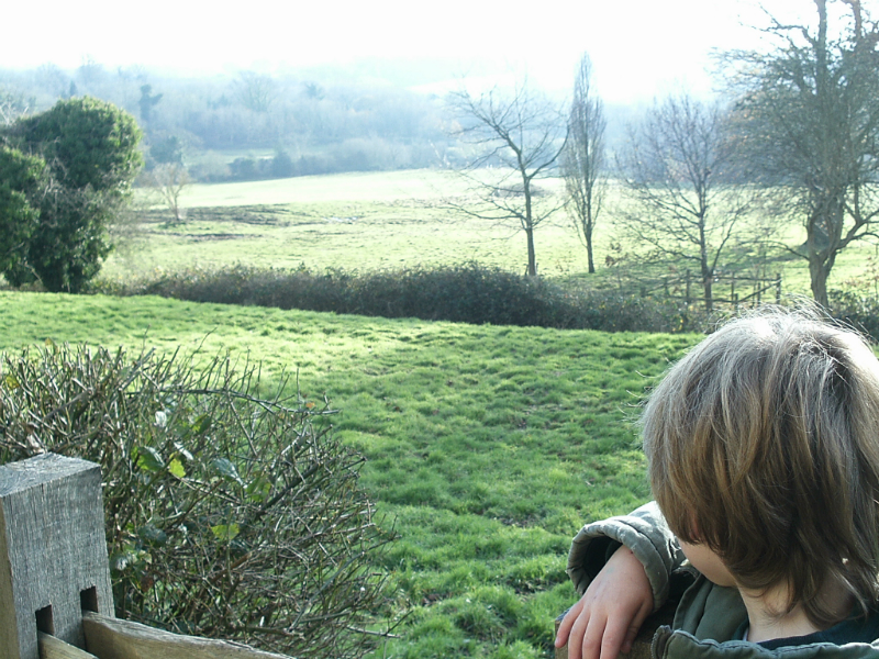 Mason overlooking the famous battlefield.