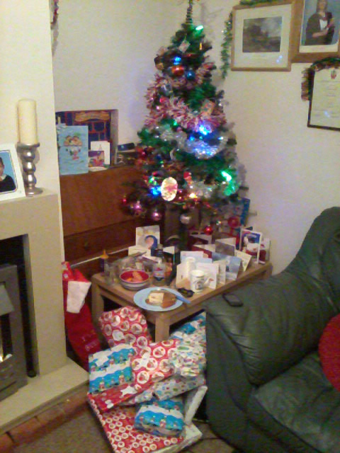 Our Christmas Tree after Santa had been!