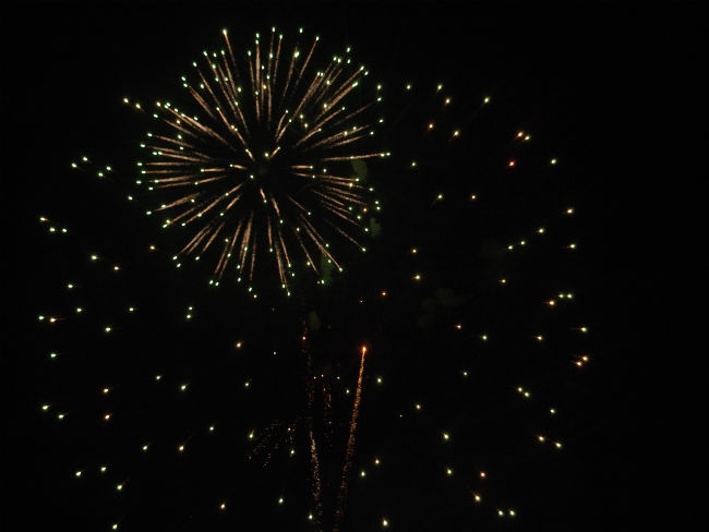 Fireworks on the River Deben.