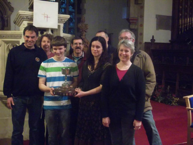 The North-East District Team with The Rose Trophy at Leiston.