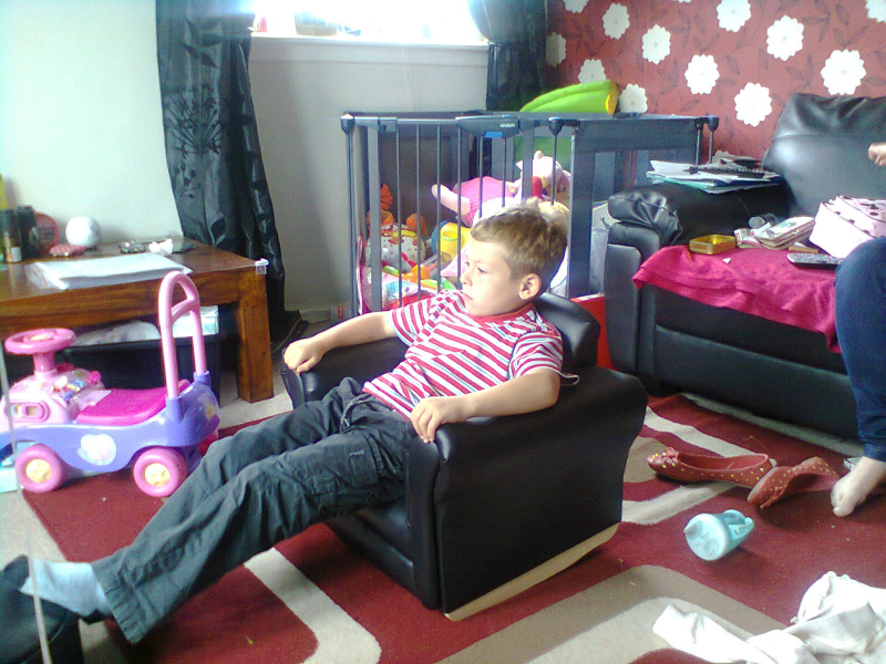 Mason relaxing.