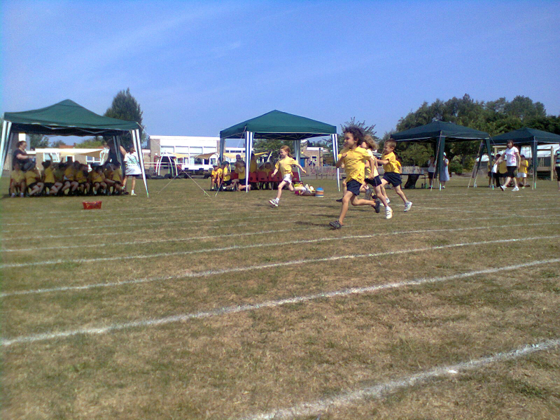 Mason - at the back - in his first race of the morning.