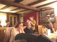 Mary announces the winner of her 'Monthly' Plate.