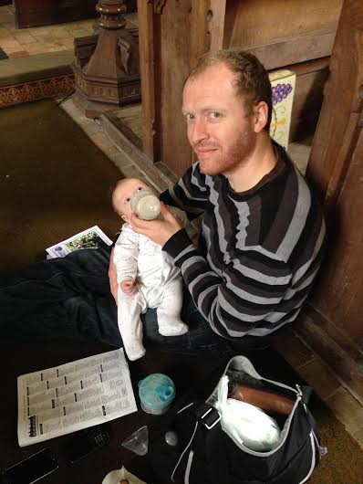 Alfie and Me having listened to the quarter at Pettistree.