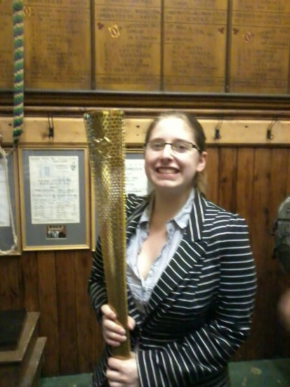Ruthie and torch