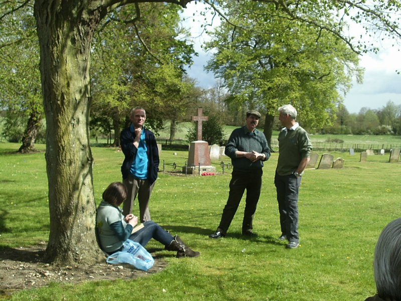 Anne Buswell, Sam Shannon, Jonathan Stevens and Stephen Cheek relaxing in the sunshine.