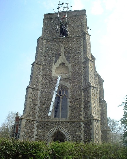 Photo of steelwork going up, Parham